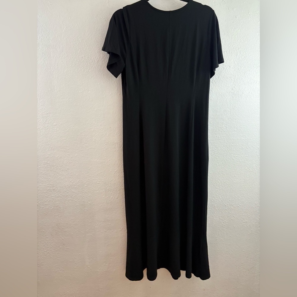 J. Jill Wearever Collection Soft Stretchy Knit Flutter Sleeve Maxi Dress size S - Picture 7 of 9